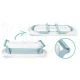Salokāma bērnu vanniņa ar termometru RK-282, Balta-zila | Baby Bathtub with Thermometer
