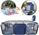 Lielā bērnu rotaļu manēža / laukums / sausais baseins 235x129cm, Zils | Safety Children\'s Playpen