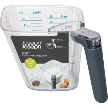 Joseph Joseph Align mērkrūžu komplekts, 2 gab., 1 l un 50 ml, pelēks