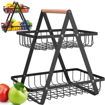 Virtuves Organaizers Plaukts Divu Līmeņu Augļu Grozs | Two-Level Fruit Basket