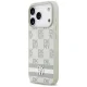 DKNY Checkered with Printed Stripes vāciņš iPhone 17 Pro, bēšs