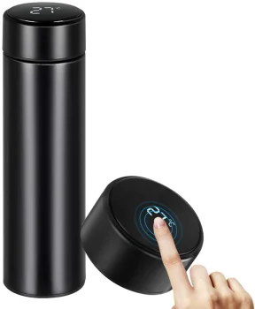 Viedais Termoss Termokrūze ar LCD Displeju un Temperatūras Sensoru, 0,5L | Smart Thermal Mug Bottle Thermos Flask