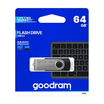Goodram 64 GB USB 2.0 Flash Drive USB Stick, Black | USB Zibatmiņa Fleška