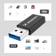 Wozinsky WAAC-01 USB-A uz USB-C OTG adapteris, 10 Gb/s, 3 A, melns