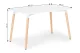 Moderns taisnstūra ēdamgalds 120x80 cm virtuvei viesistabai ModernHome, balts