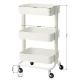 Kosmetoloģijas galdiņš ratiņi HS-05, balts