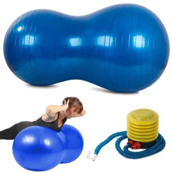 Fitnesa Vingrošanas Dubultā Bumba - Zils, 50 cm | Exercise Fitness Gym Peanut Ball
