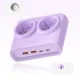 Orico PDC25 25W 6in1 kontaktligzdu pagarinātājs 2x AC 2x USB-A 2x USB-C, violets