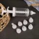 Konditorejas krēma šļirce + 8 uzgaļi | Plastic Cream Dispenser Syringe with 8 Nozzles