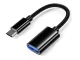 USB-C uz USB-A 3.0 OTG adapteris telefonam, izturīgs, melns