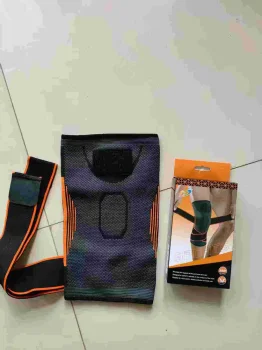 Elastīgs ceļgala locītavas stabilizators, pelēks/oranžs
