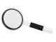 Klasiskā lupa ar 6x palielinājumu, 65 mm, melnbalta