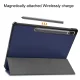 Samsung Galaxy Tab S9+ Plus (SM-X810, SM-X816B) Trifold Stand PU Leather Cover Case, Blue | Planšetes Vāciņš...