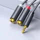 Ugreen Audio Adapter Jack 3.5mm Male To 2xrca Female Cable 0.25m Gray (av109)