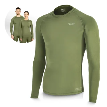 4Fizjo Unisex termokrekls ar garām piedurknēm, zaļš, XXL