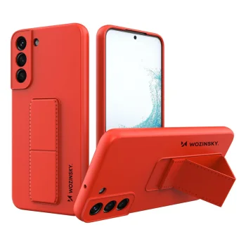 Wozinsky Kickstand Case vāciņš ar statīvu priekš Samsung Galaxy S22+, sarkans