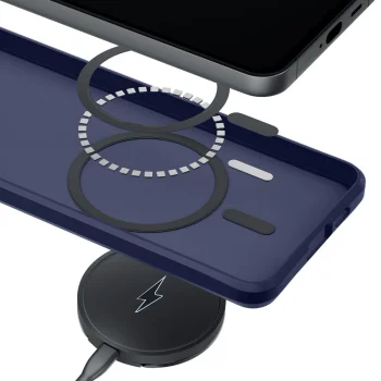 3mk Smoke MagCase vāciņš iPhone 16 Pro Max, Zili puscaurspīdīgs