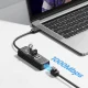 Orico PW3UR25-U3 USB centrmezgls (3x USB-A 3.0, 1x RJ45 2.5G), 0.15m, Melns