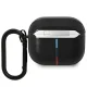BMW AirPods 3 vāciņš Leather Curved Line, melns