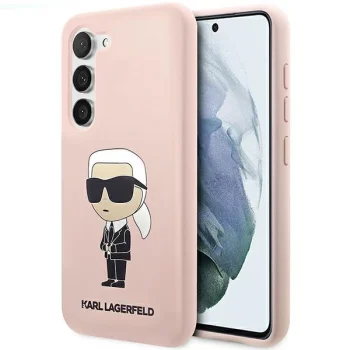 Karl Lagerfeld Samsung Galaxy S23 vāciņš Silicone Ikonik, rozā
