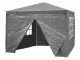 MultiGarden dārza paviljons 3x3 m ar 4 sienām, pelēks