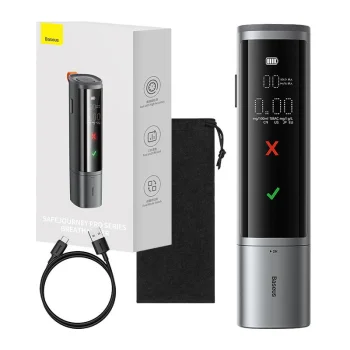 Baseus SafeJourney Pro Alkometrs Alkotesteris ar Displeju | Reathalyzer Alcohol Tester with Display