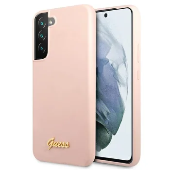 Guess Silicone Script vāciņš Galaxy S22+ S906, Rozā