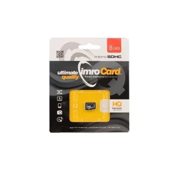 Atmiņas karte microSDHC Imro 8GB Class 10, melna