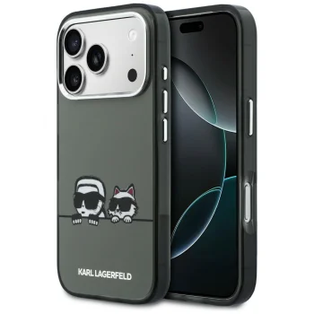 Karl Lagerfeld IML Karl & Choupette MagSafe vāciņš iPhone 17 Pro, melns
