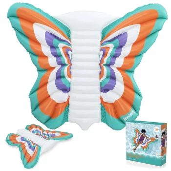 Piepūšamais peldmatracis tauriņš Bestway 43963 Boho Butterfly, 193 x 176 cm