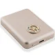 Guess MagSafe 4G Strassed Metal Logo bezvadu ārējais akumulators, 3000 mAh, 5W, zelta