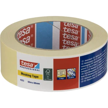 Krāsotāju līmlente Tesa 4323, 50 m x 38 mm, bēša