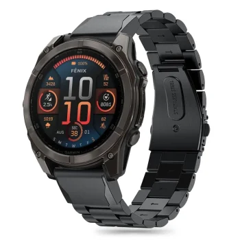 TECH-PROTECT NERŪSĒJOŠĀ GARMIN FENIX 5X / PLUS 6X PRO 7X 8 (51 MM) MELNS | STAINLESS BLACK