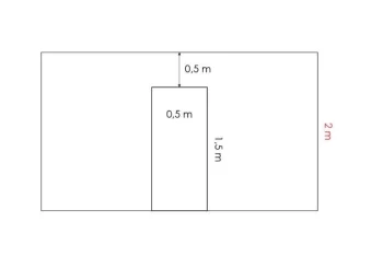 U veida dobju atdalītājs siltumnīcai 2 m, 1.5 x 0.5 x 1.5 m