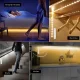 LED lente ar kustības sensoru, 2m, uz baterijām / USB, silti balta