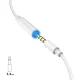 Dudao L16i Lightning uz 3.5mm audio adapteris, balts