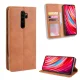 Xiaomi Redmi Note 8 Pro Vintage Style Magnetic Leather Wallet Case Cover, Brown | Telefona Vāciņš Maciņš Apvalks...