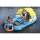 Piepūšamā peldošā sala 4 personām Bestway Summer Oasis 43645 ar nojumi, 305 x 186 cm