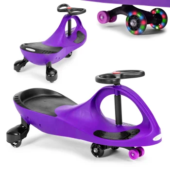 Ecotoys bērnu gravitācijas auto ar LED riteņiem, violets