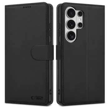 Tech-Protect Samsung Galaxy S26 Ultra atverams vāciņš maciņš grāmatiņa Wallet, melns