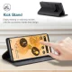 Google Pixel 6 Pro AUTSPACE Magnetic Book Case Cover, Black | Telefona Vāciņš Maciņš Apvalks Grāmatiņa
