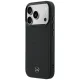 Mercedes Leather Mesh with Bow Line MagSafe vāciņš iPhone 18 Pro Max / 17 Pro Max, melns