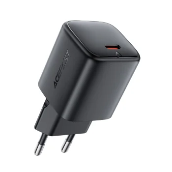Acefast A119 GaN PD 45W USB-C sienas lādētājs, melns