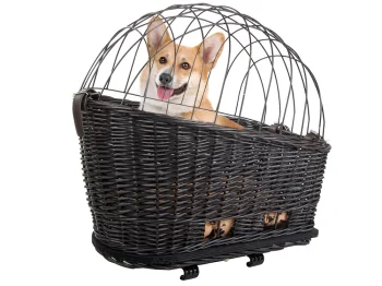 Liels austs grozs velosipēdam suņu, kaķu, bagāžas parvadāšanai | Large Woven Bicycle Basket for Dogs Cats Luggage