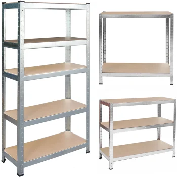 Humberg 4812 metāla noliktavas plaukts 180 x 90 x 40 cm, sudraba