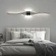 Melna Sienas Lampa Gaismeklis 60cm, Auksti balta gaisma | Black Wall Lamp