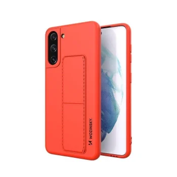 Wozinsky Kickstand Case vāciņš ar statīvu priekš Samsung Galaxy S21+ 5G, sarkans
