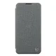 Atverams vāciņš Nillkin Qin Cloth Pro Case, iPhone 14 Plus, ar kameras aizsegu, pelēks