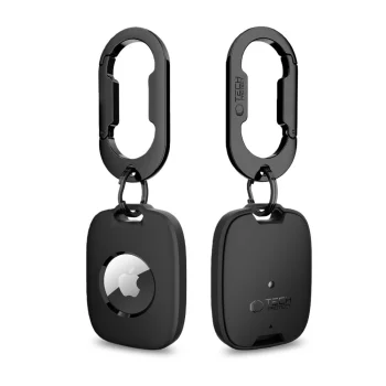 Aizsargvāciņš Tech-Protect Velar Apple AirTag 1 / 2 ar karabīni, melns