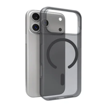 Puro Daylight MagSafe silikona vāciņš iPhone 17 Pro, caurspīdīgi melns